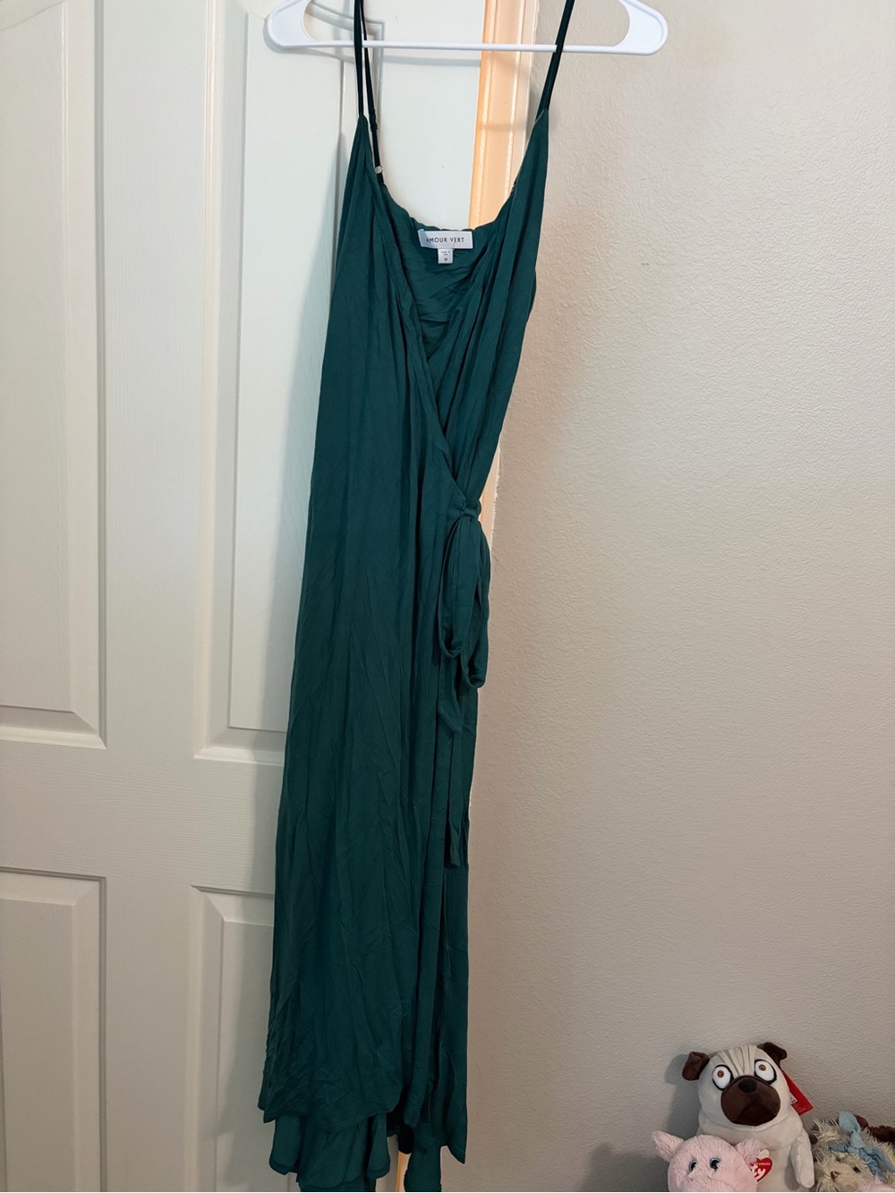 Amour vert green teal wrap dress